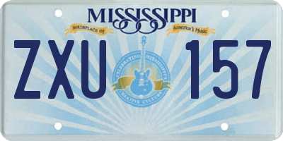 MS license plate ZXU157