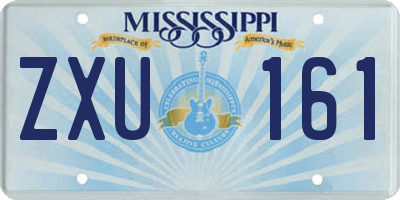 MS license plate ZXU161