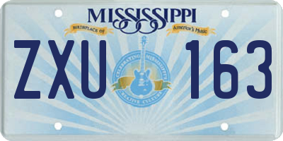 MS license plate ZXU163
