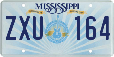 MS license plate ZXU164