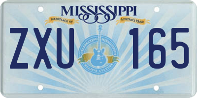 MS license plate ZXU165