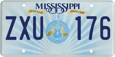 MS license plate ZXU176