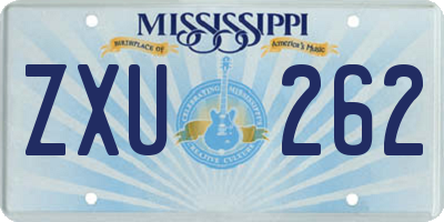 MS license plate ZXU262