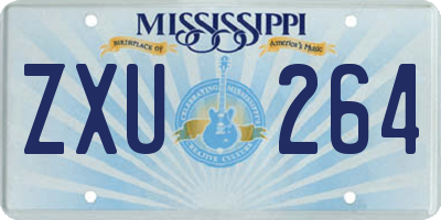 MS license plate ZXU264