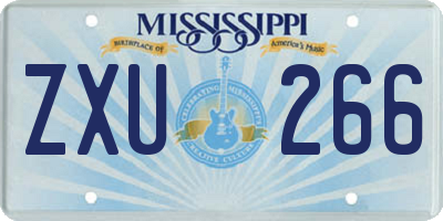 MS license plate ZXU266
