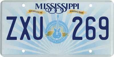 MS license plate ZXU269
