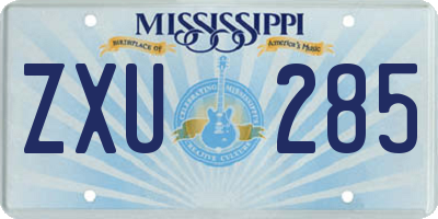 MS license plate ZXU285