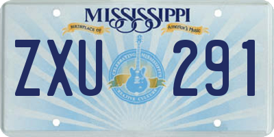 MS license plate ZXU291
