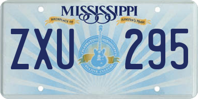 MS license plate ZXU295