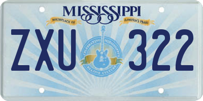MS license plate ZXU322