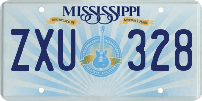 MS license plate ZXU328