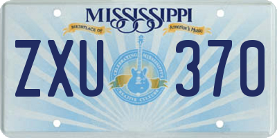 MS license plate ZXU370