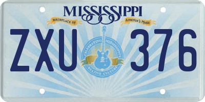 MS license plate ZXU376