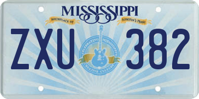 MS license plate ZXU382