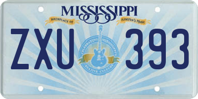 MS license plate ZXU393