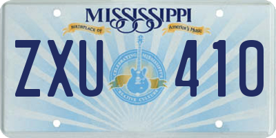 MS license plate ZXU410