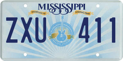 MS license plate ZXU411