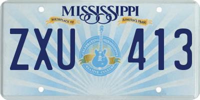 MS license plate ZXU413