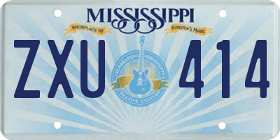 MS license plate ZXU414
