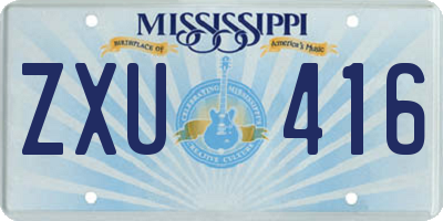 MS license plate ZXU416