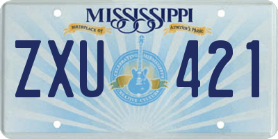 MS license plate ZXU421