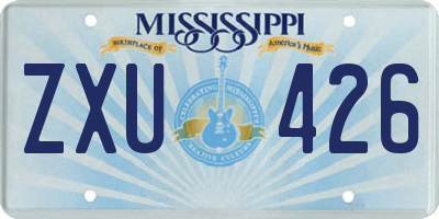 MS license plate ZXU426