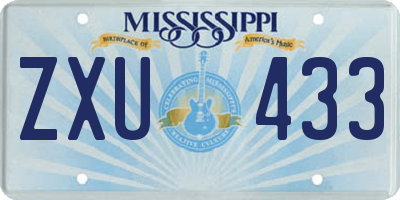 MS license plate ZXU433
