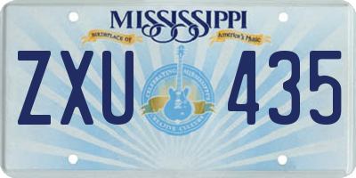 MS license plate ZXU435