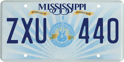 MS license plate ZXU440