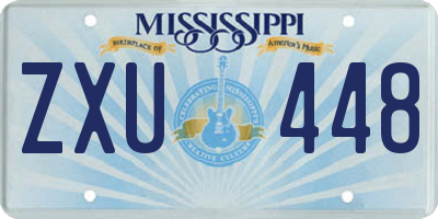 MS license plate ZXU448