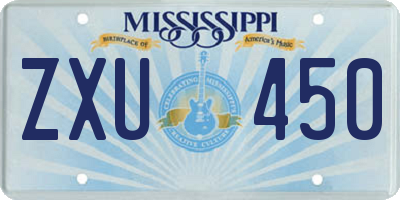 MS license plate ZXU450