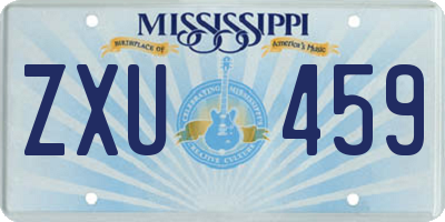 MS license plate ZXU459