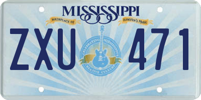 MS license plate ZXU471