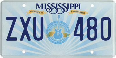 MS license plate ZXU480