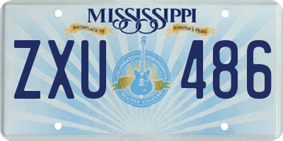 MS license plate ZXU486