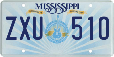 MS license plate ZXU510