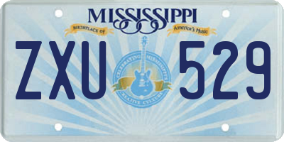 MS license plate ZXU529