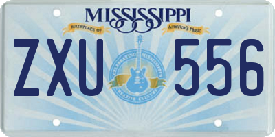 MS license plate ZXU556