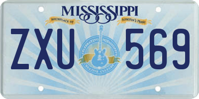 MS license plate ZXU569