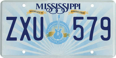 MS license plate ZXU579