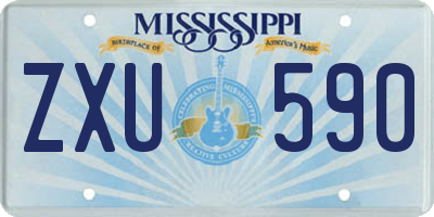 MS license plate ZXU590