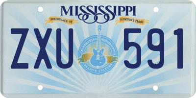 MS license plate ZXU591