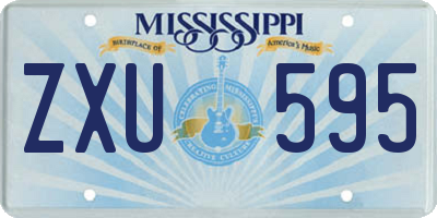 MS license plate ZXU595