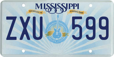 MS license plate ZXU599