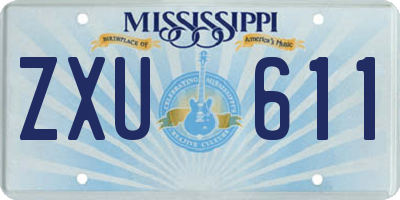 MS license plate ZXU611