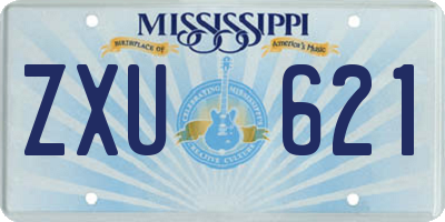MS license plate ZXU621