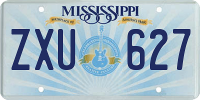 MS license plate ZXU627