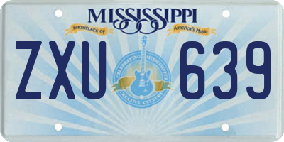 MS license plate ZXU639