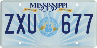 MS license plate ZXU677