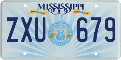 MS license plate ZXU679